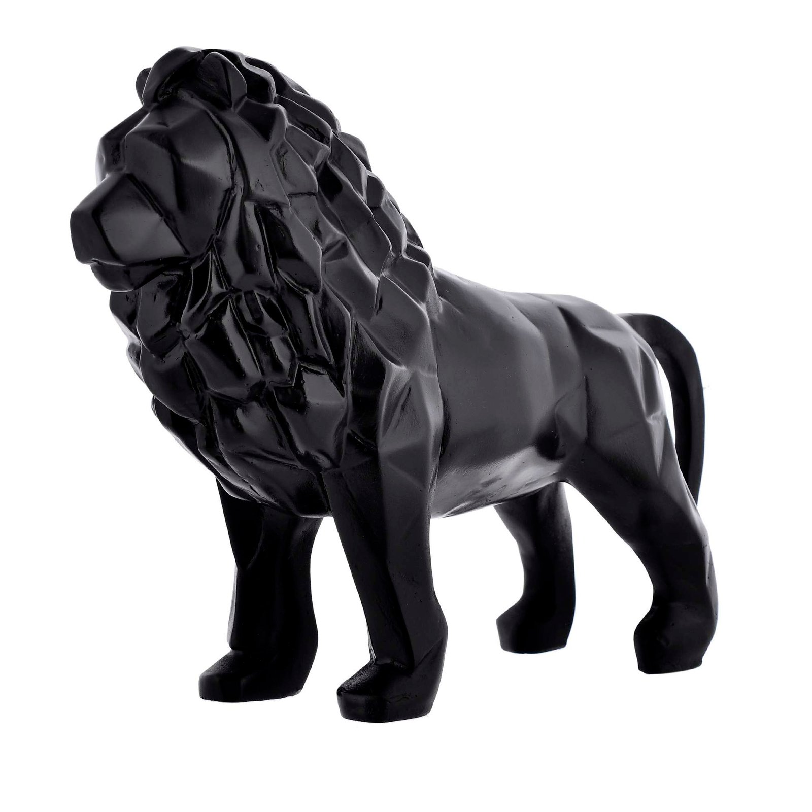 King Lion Black Statue