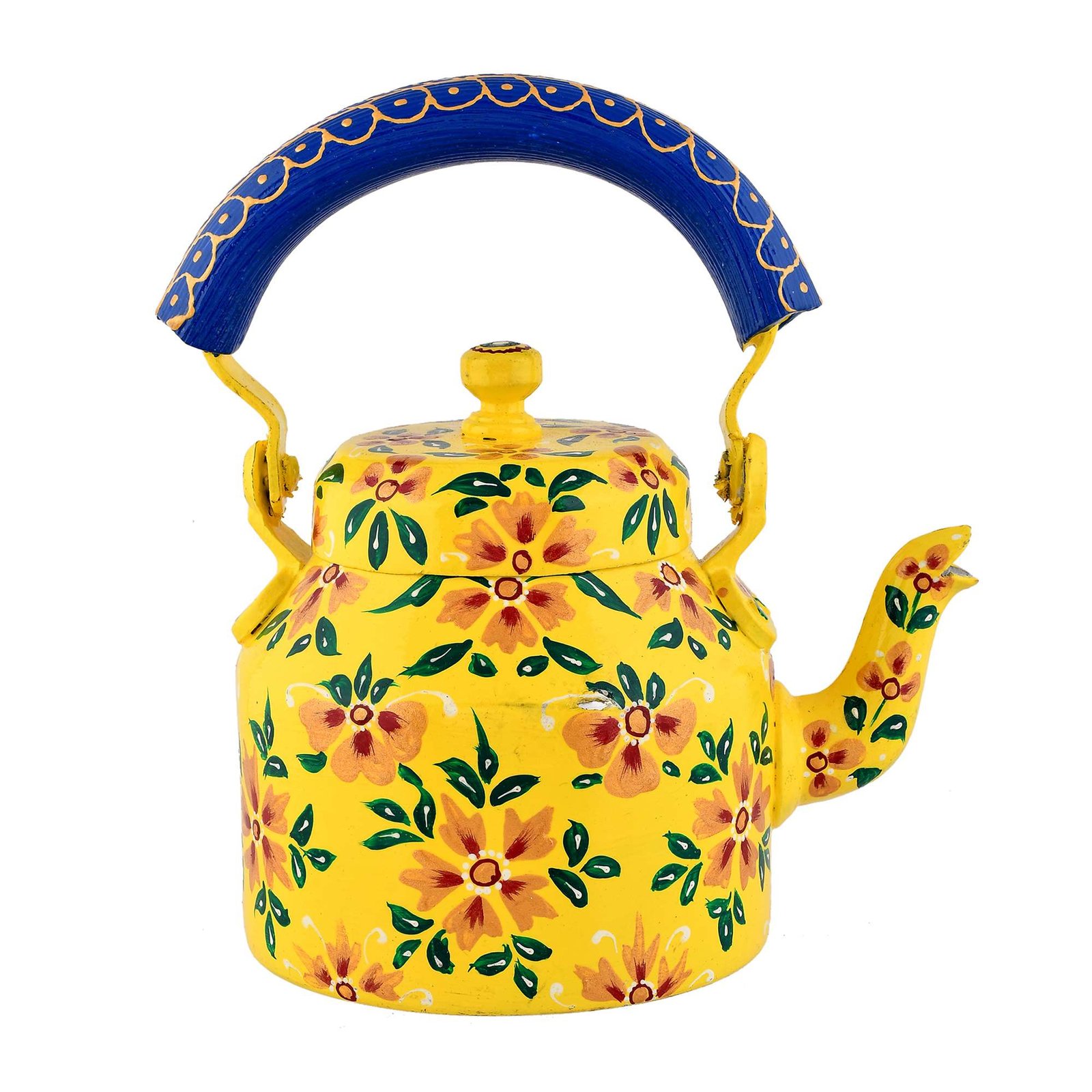 Hand-Painted Aluminium Tea Kettle - 750 ml for kitchen décor Home Décor , Tea Party , Serving - Image 2